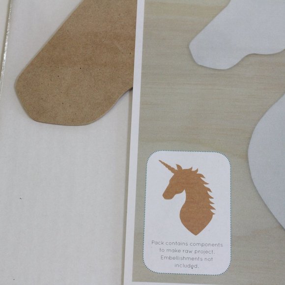 Big Unicorn Wall Hanging Art DIY Blank Wood - Picture 3 of 4